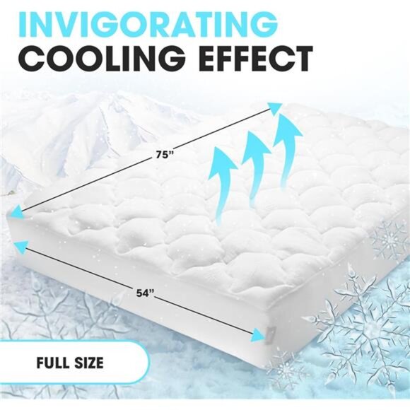 Collection Full Size Mattress Topper – Thick, Plush, and Cooling Mattress - Picture 2 of 7